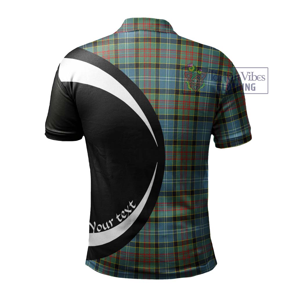 Walkinshaw Tartan Men's Polo Shirt with Family Crest Circle Style - Tartan Vibes Clothing
