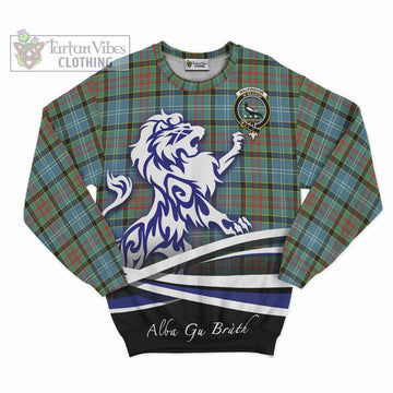 Walkinshaw Tartan Sweatshirt with Alba Gu Brath Regal Lion Emblem - Tartan Vibes Clothing