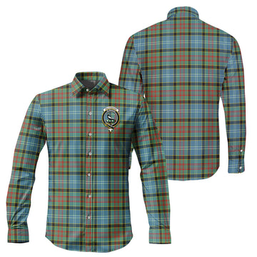 Walkinshaw Tartan Long Sleeve Button Up Shirt with Family Crest