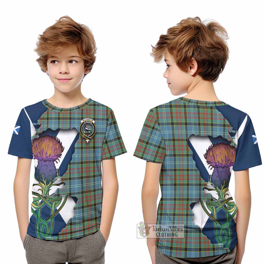 Tartan Vibes Clothing Walkinshaw Tartan Family Crest Kid T-Shirt Scottish Thistle Celtic Inspired