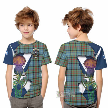 Tartan Vibes Clothing Walkinshaw Tartan Family Crest Kid T-Shirt Scottish Thistle Celtic Inspired