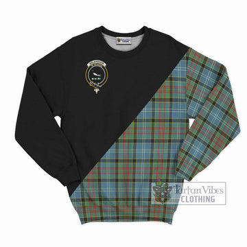 Walkinshaw Tartan Sweatshirt with Family Crest and Military Logo Style - Tartan Vibes Clothing