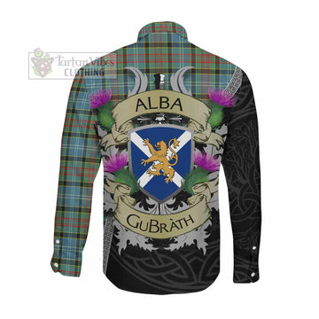 Walkinshaw Tartan Family Crest Long Sleeve Button Shirt Lion Rampant Royal Thistle Shield Celtic Inspired Men's Shirt - Tartan Vibes Clothing