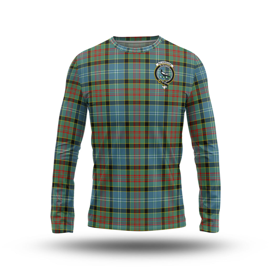 Walkinshaw Tartan Long Sleeve T-Shirt with Family Crest - Tartan Vibes Clothing