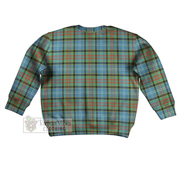 Walkinshaw Tartan Kid Ugly Sweater with Family Crest - Tartan Vibes Clothing