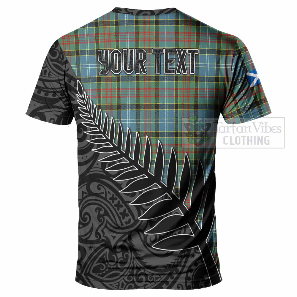Tartan Vibes Clothing Walkinshaw Crest Tartan T-Shirt with New Zealand Silver Fern Half Style