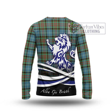 Walkinshaw Tartan Long Sleeve T-Shirt with Alba Gu Brath Regal Lion Emblem - Tartan Vibes Clothing