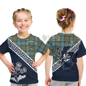 Walkinshaw Tartan Kid T-Shirt Featuring Thistle and Scotland Map - Tartan Vibes Clothing