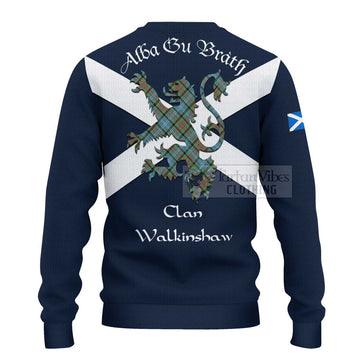 Walkinshaw Tartan Lion Rampant Ugly Sweater Proudly Display Your Heritage with Alba Gu Brath and Clan Name - Tartan Vibes Clothing