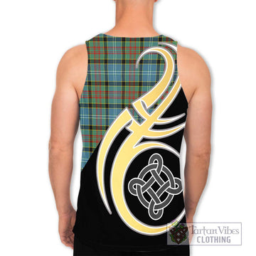 Walkinshaw Tartan Men's Tank Top with Family Crest and Celtic Symbol Style - Tartan Vibes Clothing