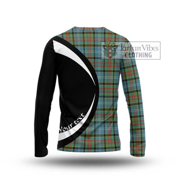 Walkinshaw Tartan Long Sleeve T-Shirt with Family Crest Circle Style - Tartan Vibes Clothing