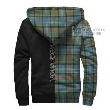 Walkinshaw Tartan Sherpa Hoodie with Family Crest and Half Of Me Style - Tartan Vibes Clothing