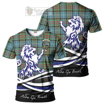 Walkinshaw Tartan Cotton T-shirt with Alba Gu Brath Regal Lion Emblem Women's Shirt - Tartan Vibes Clothing