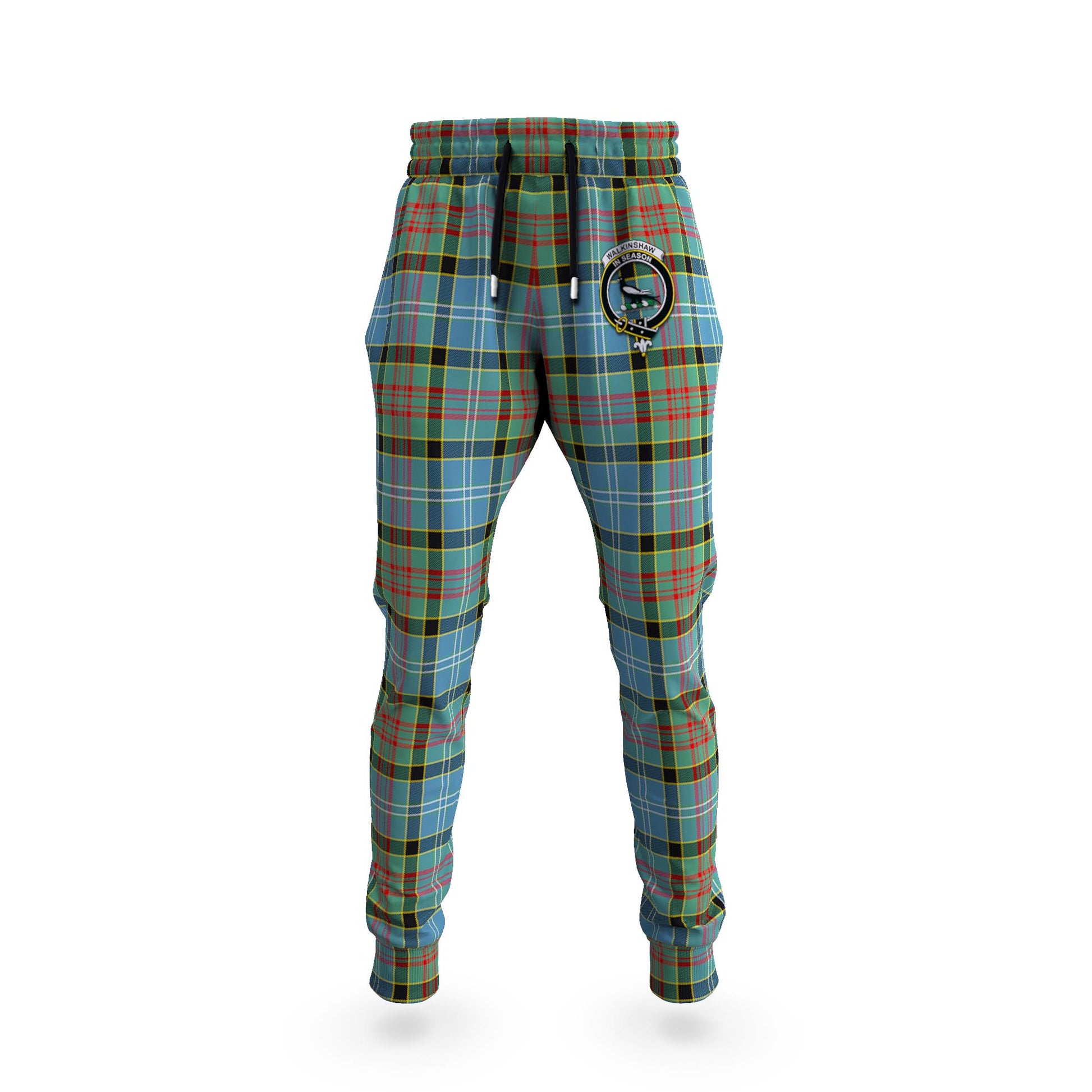 Walkinshaw Tartan Joggers Pants with Family Crest 5XL - Tartan Vibes Clothing