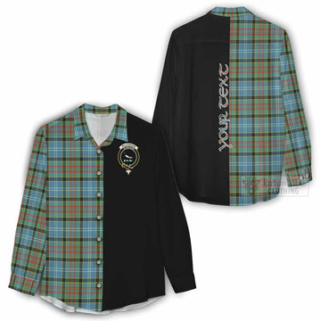Walkinshaw Tartan Women's Casual Shirt with Family Crest and Half Of Me Style - Tartan Vibes Clothing