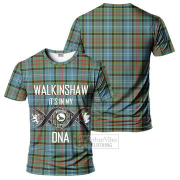 Walkinshaw Tartan T-Shirt with Family Crest DNA In Me Style - Tartan Vibes Clothing