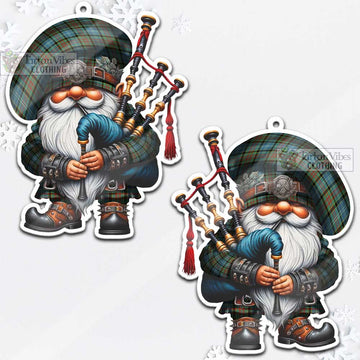 Walkinshaw Tartan Bagpiper Gnome Christmas Ornament - Tartan Vibes Clothing