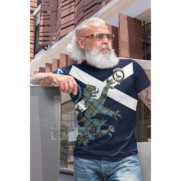 Walkinshaw Tartan Lion Rampant Cotton T-shirt Proudly Display Your Heritage with Alba Gu Brath and Clan Name Men's Shirt - Tartan Vibes Clothing