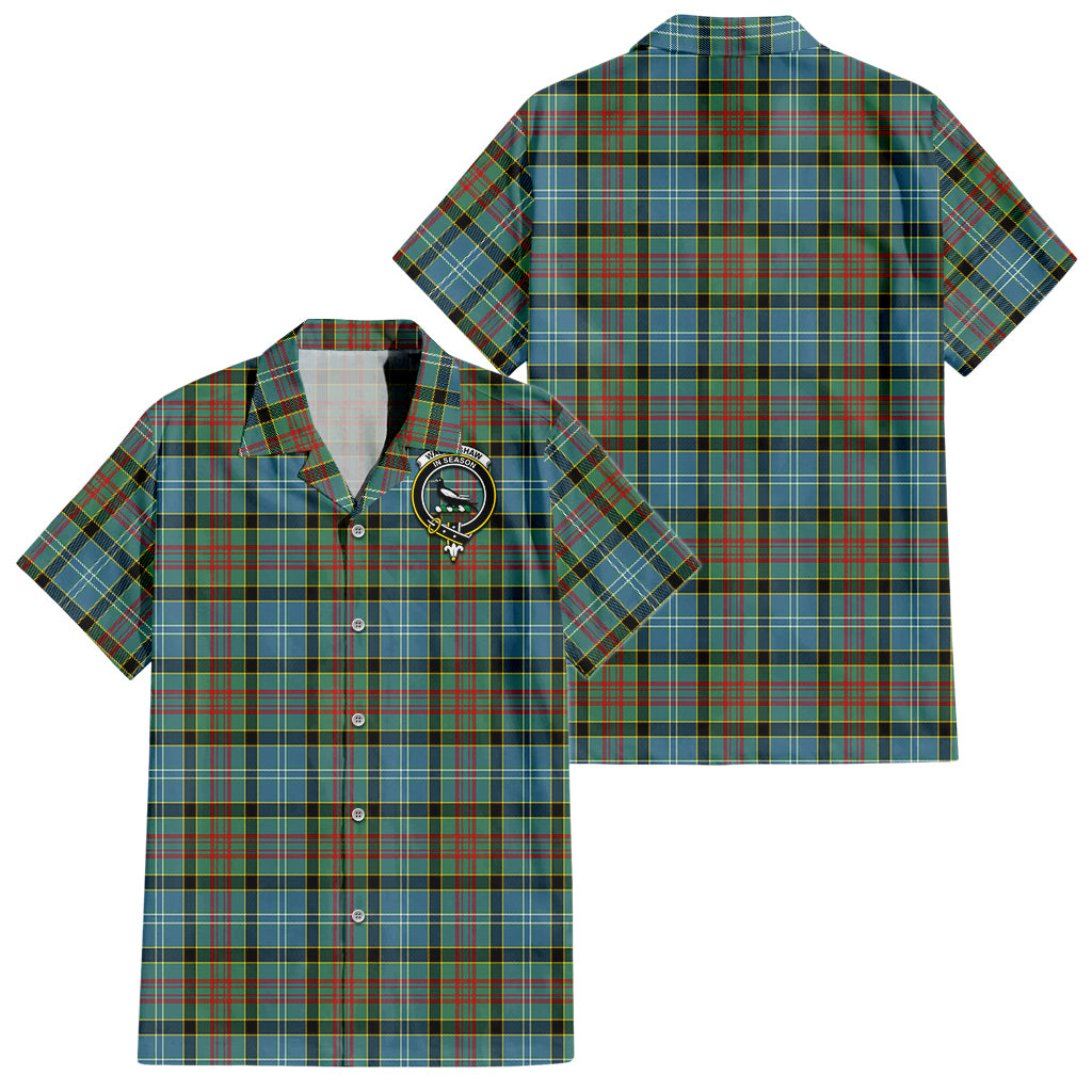 walkinshaw-tartan-short-sleeve-button-down-shirt-with-family-crest