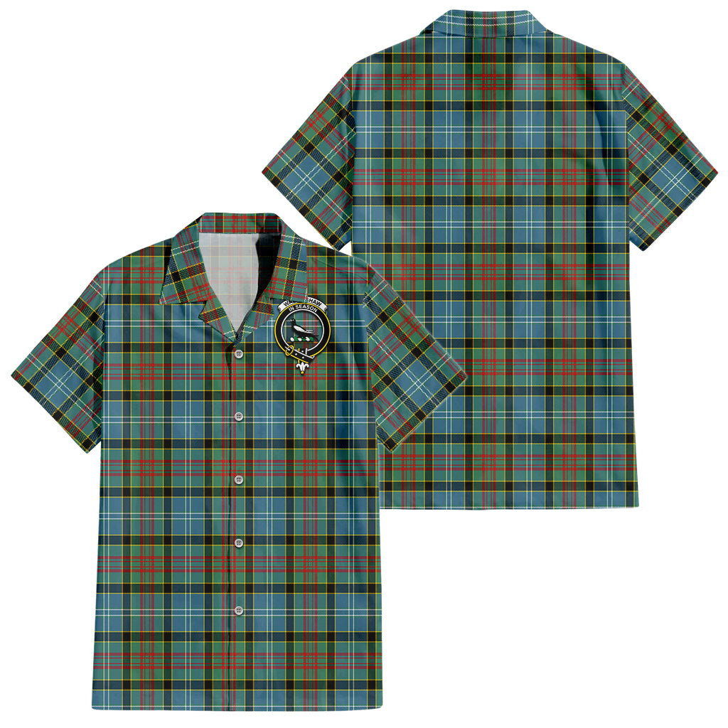 Walkinshaw Tartan Hawaiian Shirt with Family Crest - Tartan Vibes Clothing