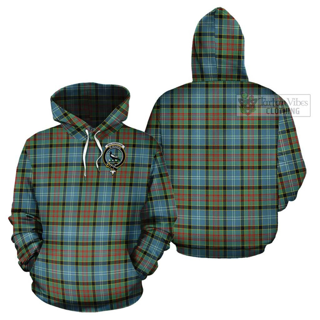 Walkinshaw Tartan Cotton Hoodie with Family Crest - Tartan Vibes Clothing