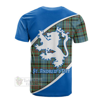 Walkinshaw Family Crest Tartan Cotton T-shirt Celebrate Saint Andrew's Day in Style Men's Shirt - Tartan Vibes Clothing