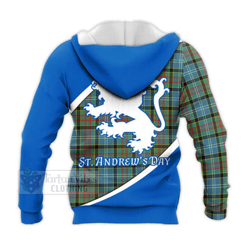 Walkinshaw Family Crest Tartan Knitted Hoodie Celebrate Saint Andrew's Day in Style - Tartan Vibes Clothing