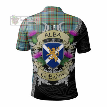 Tartan Vibes Clothing Walkinshaw Tartan Family Crest Polo Shirt Lion Rampant Royal Thistle Shield Celtic Inspired