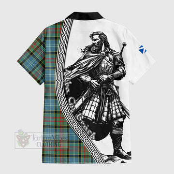 Walkinshaw Tartan Clan Crest Hawaiian Shirt with Highlander Warrior Celtic Style - Tartan Vibes Clothing