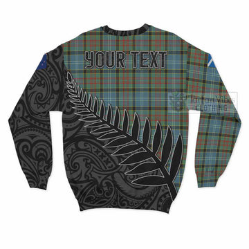 Tartan Vibes Clothing Walkinshaw Crest Tartan Sweatshirt with New Zealand Silver Fern Half Style