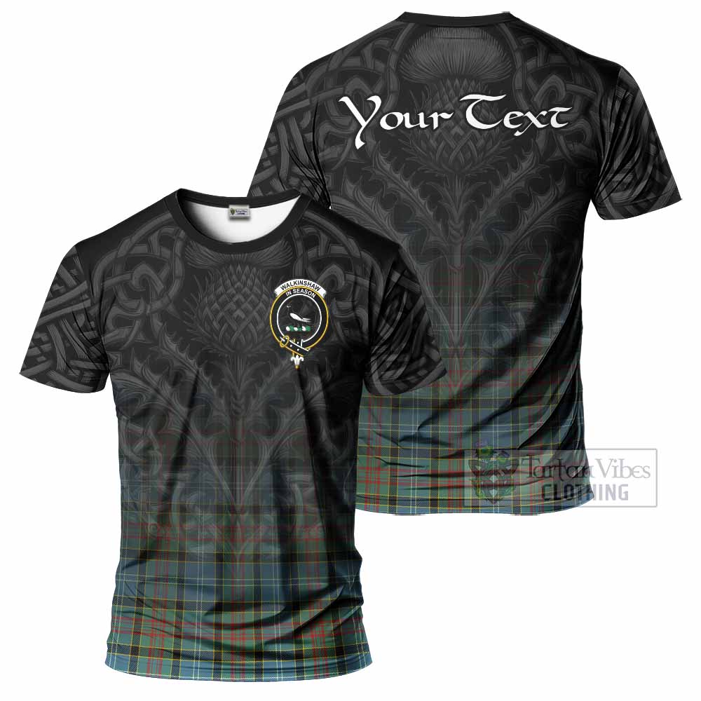Walkinshaw Tartan T-Shirt with Family Crest Celtic Thistle Vibes - Tartan Vibes Clothing