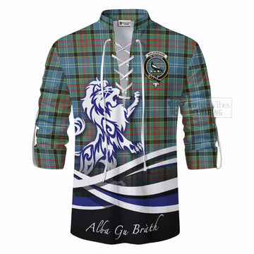Walkinshaw Tartan Ghillie Kilt Shirt with Alba Gu Brath Regal Lion Emblem - Tartan Vibes Clothing