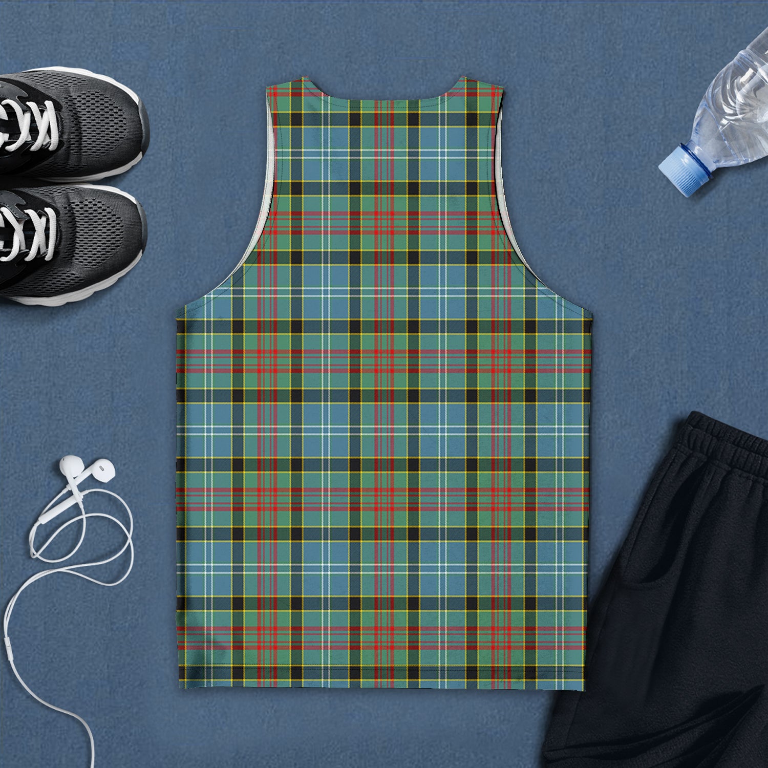 Walkinshaw Tartan Mens Tank Top with Family Crest - Tartan Vibes Clothing
