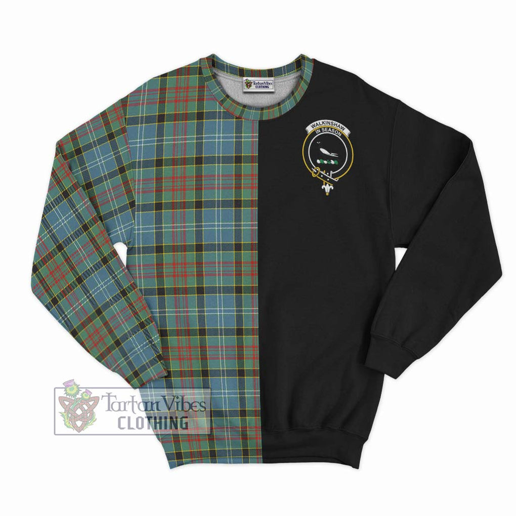 Walkinshaw Tartan Sweatshirt with Family Crest and Half Of Me Style - Tartan Vibes Clothing