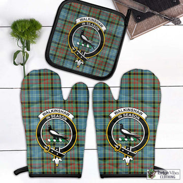 Walkinshaw Tartan Combo Oven Mitt & Pot-Holder with Family Crest - Tartan Vibes Clothing