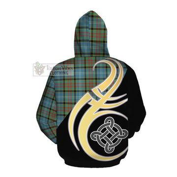 Walkinshaw Tartan Cotton Hoodie with Family Crest and Celtic Symbol Style Pullover Hoodie - Tartan Vibes Clothing