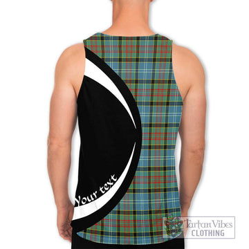 Walkinshaw Tartan Men's Tank Top with Family Crest Circle Style - Tartan Vibes Clothing