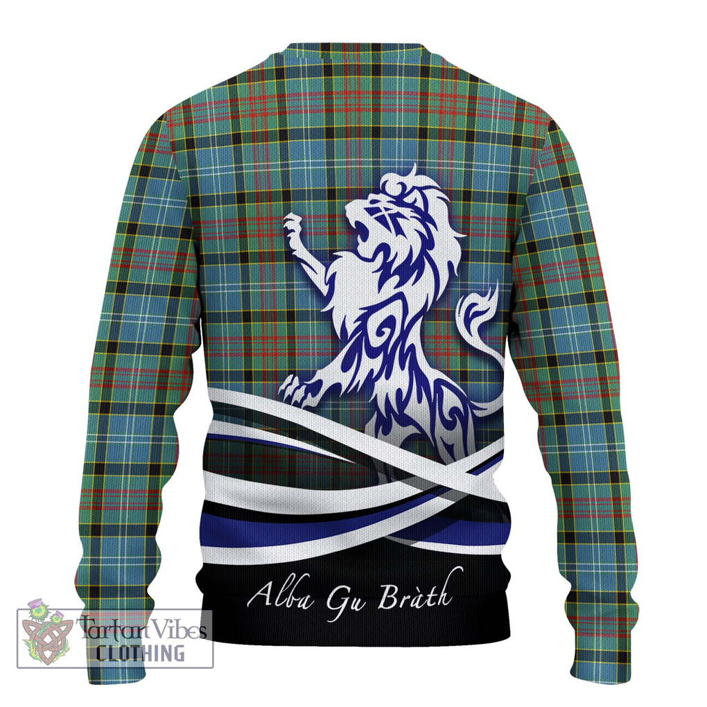 Walkinshaw Tartan Ugly Sweater with Alba Gu Brath Regal Lion Emblem - Tartan Vibes Clothing