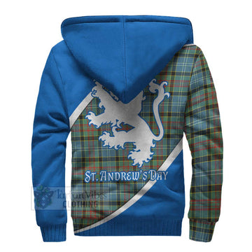Walkinshaw Family Crest Tartan Sherpa Hoodie Celebrate Saint Andrew's Day in Style - Tartan Vibes Clothing