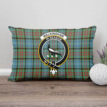 Walkinshaw Tartan Pillow Cover with Family Crest