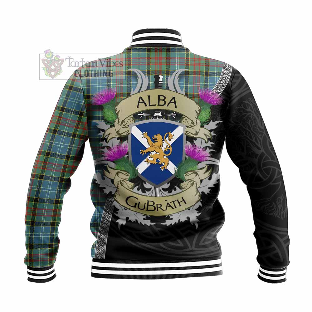 Walkinshaw Tartan Family Crest Baseball Jacket Lion Rampant Royal Thistle Shield Celtic Inspired - Tartan Vibes Clothing