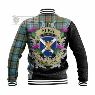 Walkinshaw Tartan Family Crest Baseball Jacket Lion Rampant Royal Thistle Shield Celtic Inspired - Tartan Vibes Clothing