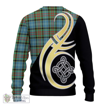 Walkinshaw Tartan Ugly Sweater with Family Crest and Celtic Symbol Style - Tartan Vibes Clothing
