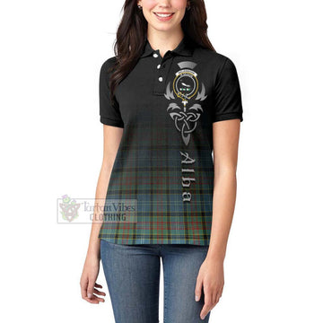 Walkinshaw Tartan Women's Polo Shirt Featuring Alba Gu Brath Family Crest Celtic Inspired - Tartan Vibes Clothing