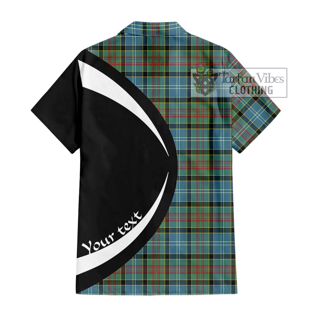 Walkinshaw Tartan Hawaiian Shirt with Family Crest Circle Style - Tartan Vibes Clothing