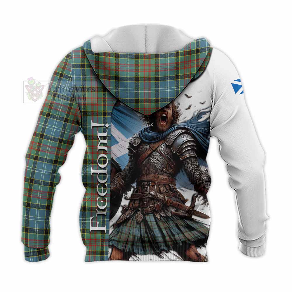 Tartan Vibes Clothing Walkinshaw Crest Tartan Knitted Hoodie Inspired by the Freedom of Scottish Warrior