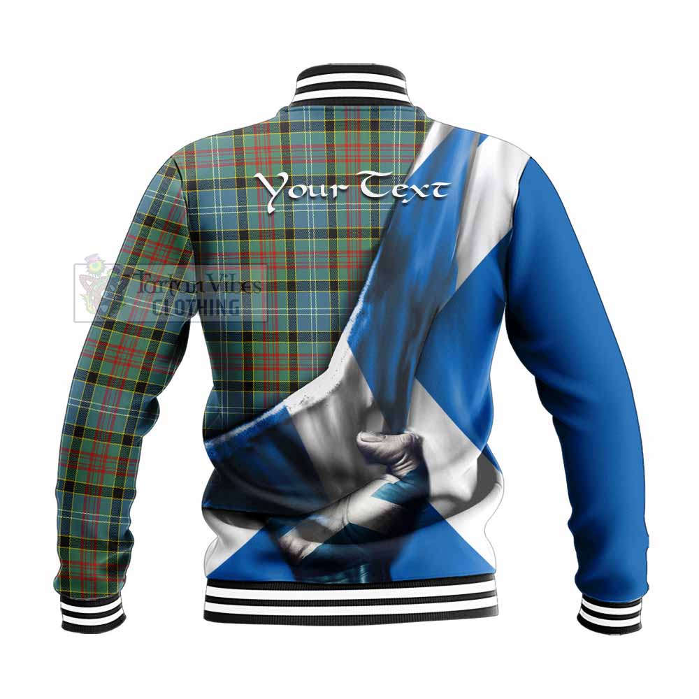 Walkinshaw Tartan Baseball Jacket with Family Crest Scotland Patriotic Style - Tartan Vibes Clothing