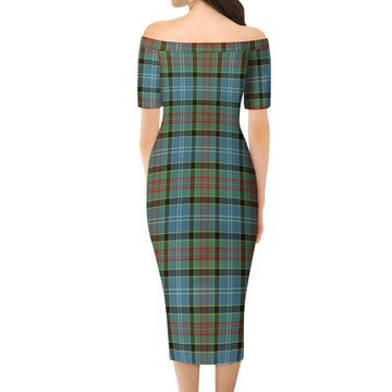 Walkinshaw Tartan Off Shoulder Lady Dress - Tartan Vibes Clothing