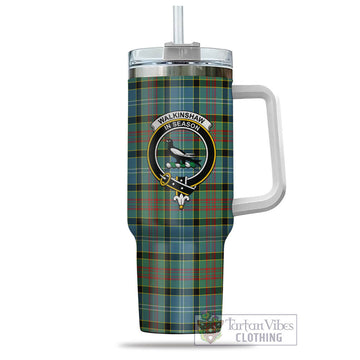 Walkinshaw Tartan and Family Crest Tumbler with Handle