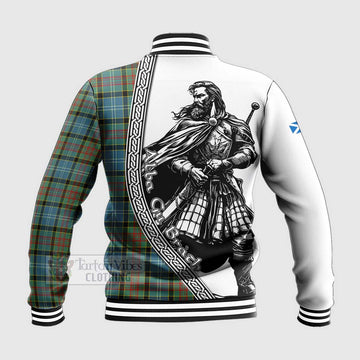 Walkinshaw Tartan Clan Crest Baseball Jacket with Highlander Warrior Celtic Style - Tartan Vibes Clothing